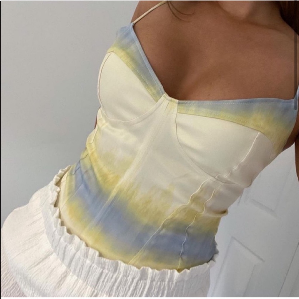 ZARA SATIN EFFECT TIE DYE BODYSUIT BLOGGERS FAV